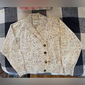 Medium wool adult Misha and puff confetti 16/20 saltwater cardigan